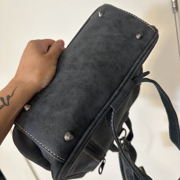 🎀Montana West Concho Backpack/Crossbody Bag - Gray - Picture 6 of 11